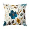 Blue Green Flower Cushions Pillowcase Printed Polyester Throw Pillow Cover Decorative Sofa Cushion Pillowslip Home Decor
