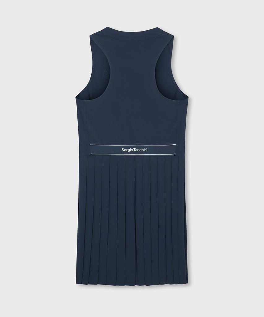 Vestito senza maniche plissettato in tessuto W SERGIO TACCHINI (marina)