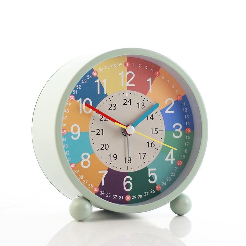 Charging Early Childhood Education Children's Metal Small Alarm Clock Girl Boy Desktop Wake Up Clock Student Use Special Learning Clock