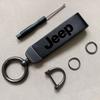 Per Auto Jeep Portachiavi ad Anello in Pelle Vintage Catena in Lega di Zinco Chiave per Jeep Grand Cherokee Wrangler JK Gladiator Compass Renegad
