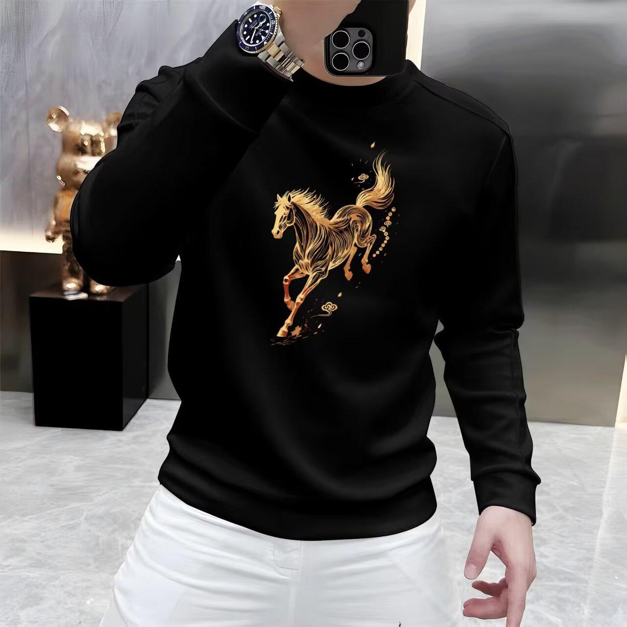 

2025 New Arrival: Success Upon Arrival Men s Crew Neck Sweatshirt, Loose Fit, Versatile Style for Autumn/Winter M