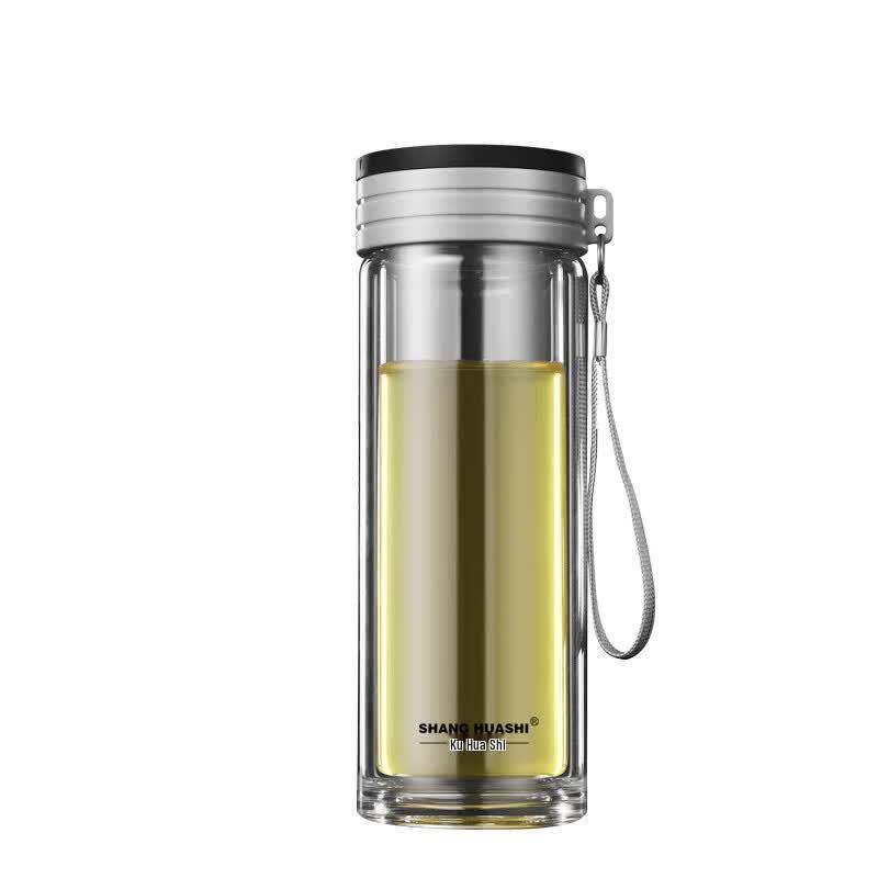 SHANG HUASHI Double-Layer Glass Tea Infuser Bottle