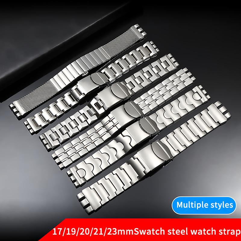 17 19 20 21 23mm cinturino solido in acciaio inossidabile per orologi Swatch YCS YAS YGS IRONY YGS749 Braccialetto da polso di ricambio da uomo