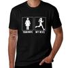 Running Your Wife My Wife Tshirt Simple Solid Color Crew Neck Tee