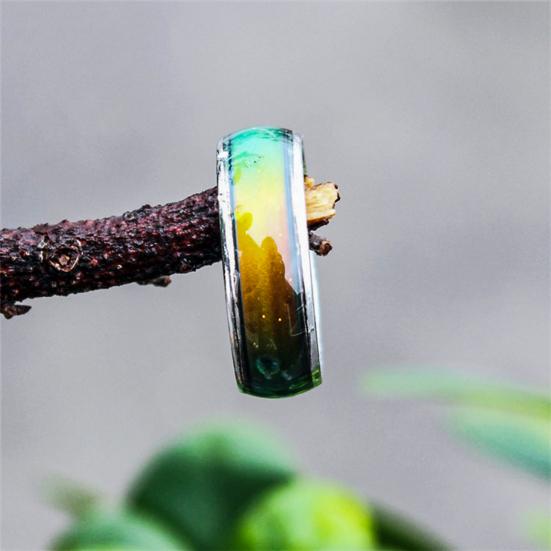 Stimmungsring Romantische Temperaturkontrolle Edelstahl Farbwechsel Geschenk für Paar Geschenke