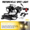 2x Motorrad LED Spot Scheinwerfer Fahrlicht Nebel Zusatzlampe Gelb Weiß