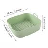 1PC Air Fryer Double Ear Silicone Baking Tray Square Thickened Heat Resistant Silicone Insulation Mat Air Fryer Stereo Tray