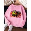 Unisex Kids Crewneck Sweatshirt For Over 4 Years Old Boys Girls Hip Hop Graffiti Radio Cap Chain Number 67 Print Long Sleeve Pullover For 4-12 Kids