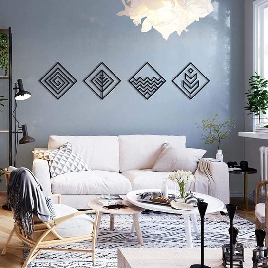 Dřevěné závěsné dekorace na zeď Umělecké kusy Malovaná povrchová úprava tloušťka 4 mm Domácí dekorace pro obývací pokoj, ložnici Elegantní a všestranné