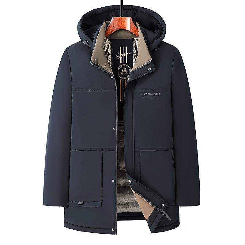 Plush and Thickened Men's Jacket, Casual Warm Cotton Winter Clothing, Dad's Cotton-padded Jacket, Winter Jacket