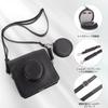 kinokoo Instax Wide Evo Case, Protective Bag for Fuji Instax Wide Evo, PU Leather with Adjustable Shoulder Strap and Storage Pocket (Black)
