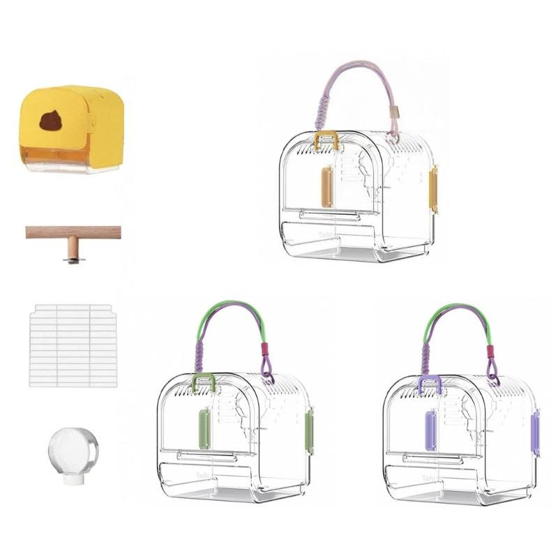 Outdoor Cats Backpacks Public Transport Pet Bag Large Detachable Cats Carriers for Transporting Parakeets and Finches