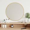 Vidaxl Wall Mirror, Gold, Ø 50 Cm, Round