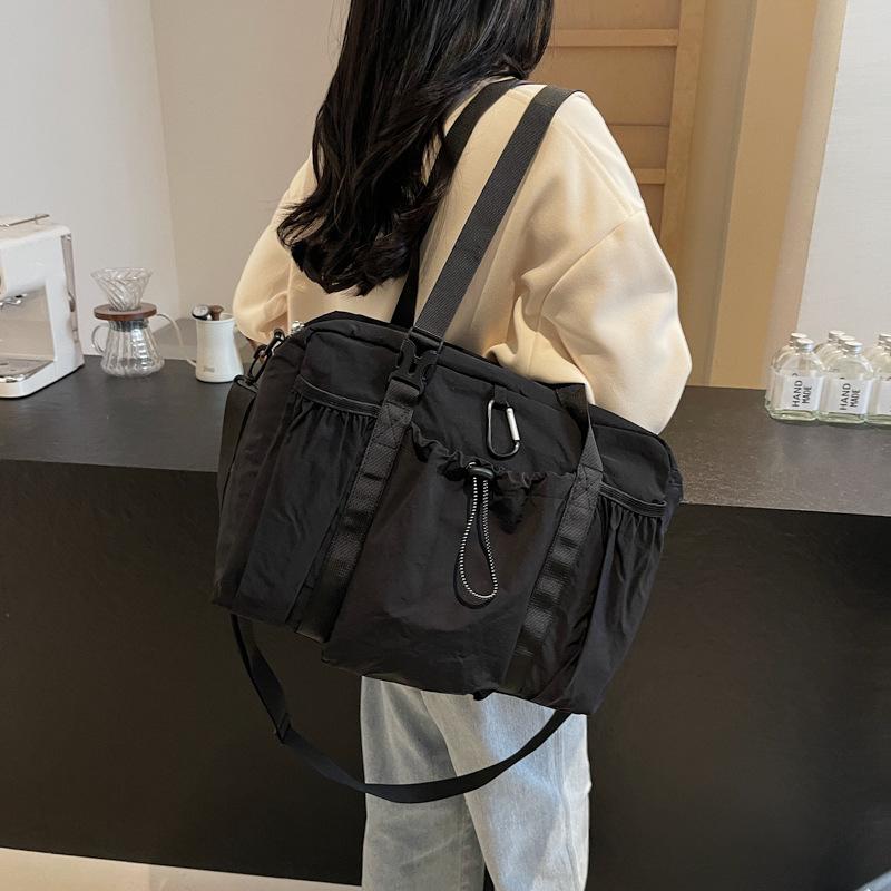 Popular New Large Capacity Bag Women's Fresh Casual Shoulder Travel Bag Simple Fashion Texture Portable Tote Bag