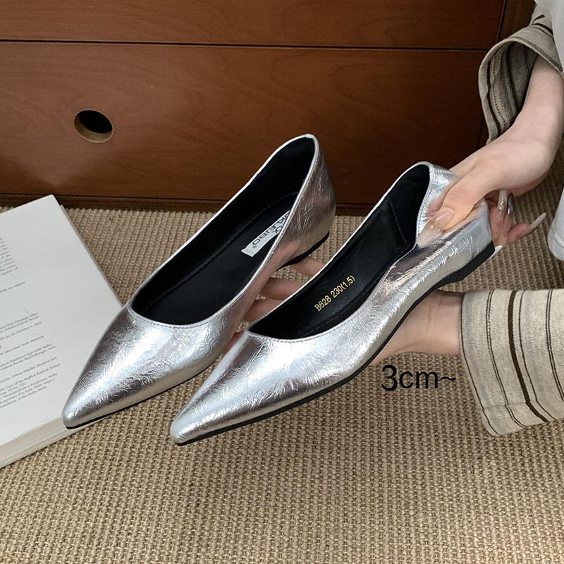 Fashion Fashion Pointed Toe Elegant Women Flats Slip On Shoes With Height Increasing Footwear Female Shallow Ladies Flats Shoes