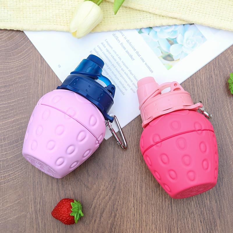 Silicone Food Grade Water Cup Travel Exercise Kettle Outdoor Activity Folding Silica Gel Cup Roomy Children Izable Fit Cup