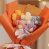 Handmade Crochet Flower Bouquet Wildflowers Bouquet Gifts for Mom Birthday Anniversary Small Puff Wife Best Friend