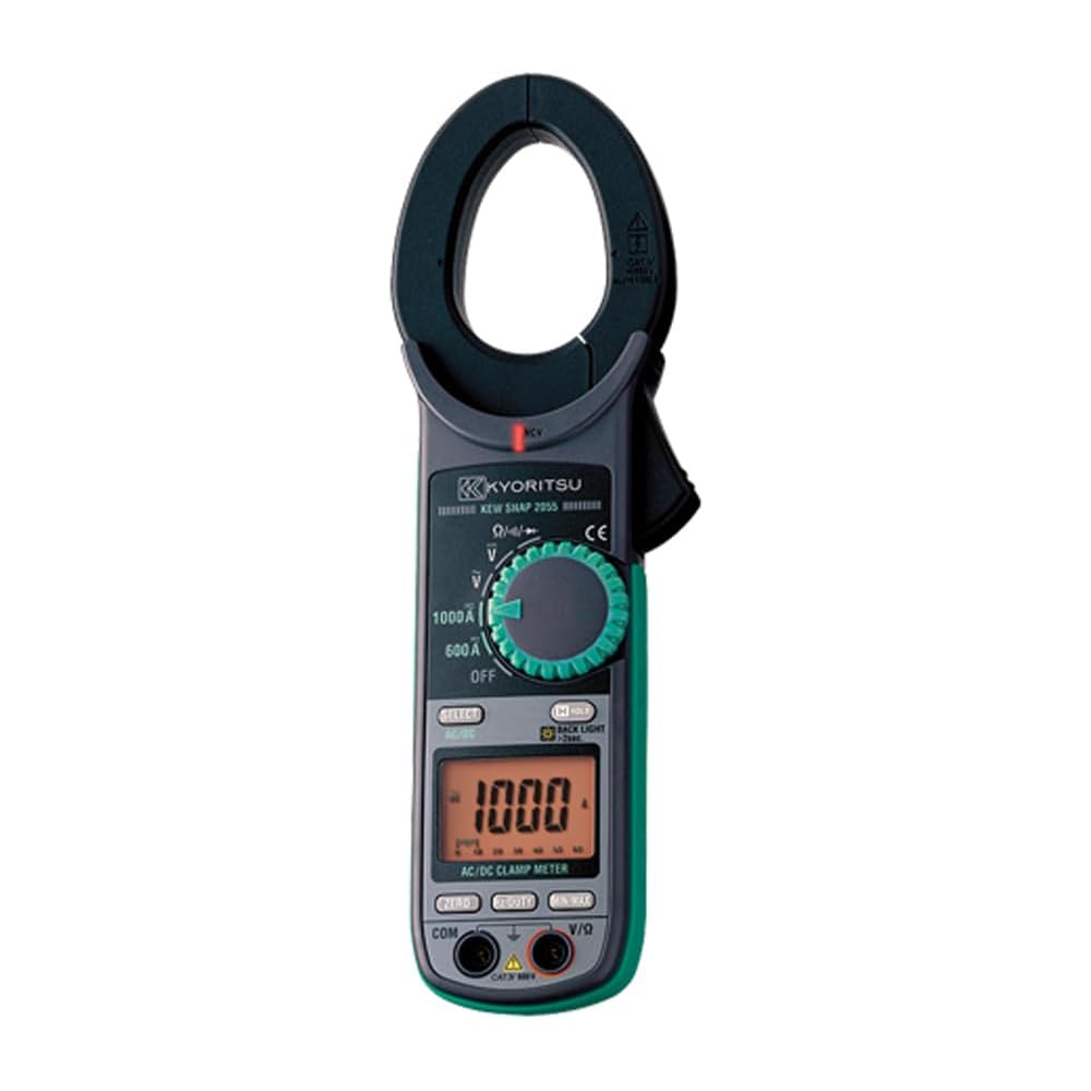 Kyoritsu 2055 AC/DC Current Measurement Clamp Meter with Quick Snap Design and Compact Size