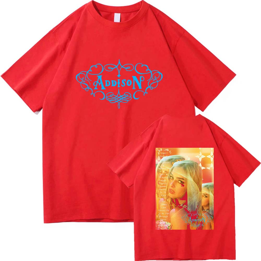 2025 Addison Rae 2025 New Album Addison T Shirt Fashion Retro UnisexWomen Clothing Harajuku Clothes Summer 100 Cotton Graphic T S