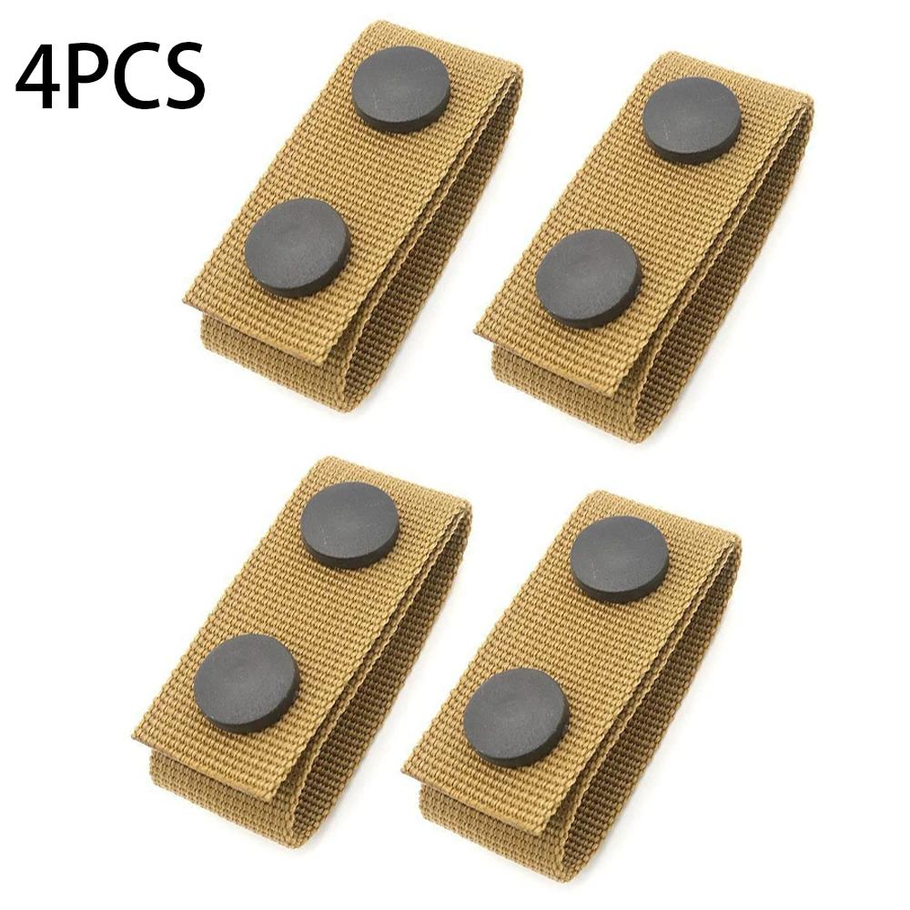 2/4Pcs Military Tactical Belt Buckle Heavy Duty Nylon Webbing Molle Belt Keeper Strap Outdoor Buckle Strap Tool Accessories