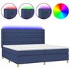 VidaXL Sommier à Lattes de Lit avec Matelas et LED, Lit Rembourré avec Tête de Lit, Lit Double, Lit Adulte de Chambre, 3139147