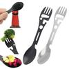 10-In-1 Multifunctional Fork Spoon Portable Outdoor Camping Stainless Steel Cutter Jar Bottle Opener Hex Wrench Saw Cutlery Tool