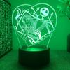 Hottoys Dropshipping  Halloween Christmas 3D Acrylic Night Light 7 Ribbon Remote Control Usb Sleep Light Christmas Gift