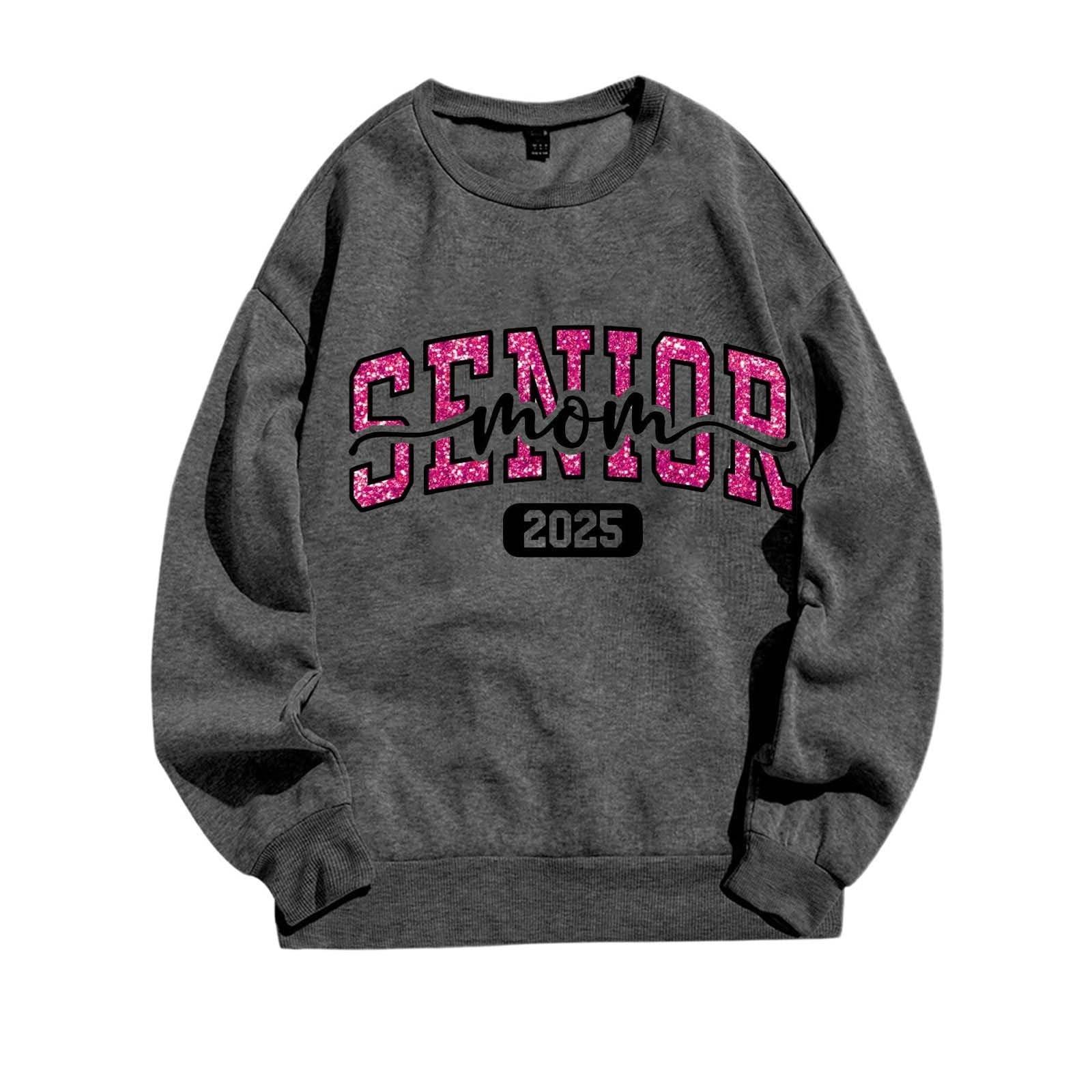 

Женские топы с круглым вырезом и принтом из хлопка, повседневная мода, длинный рукав, пуловер, топ, блузка XXL