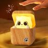 Intelligent Night Light with Shy Cats Design and Adjustable Brightness Eye Caring Bedside Lamp Suitable for Kids Room