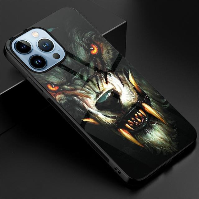 Animal Tiger Lion Phone Case For Iphone 14 13 11 12 Pro Max Mini Xs Xr X 7 8 6s Plus Se 2022 Tempered Glass Back Shell Covers