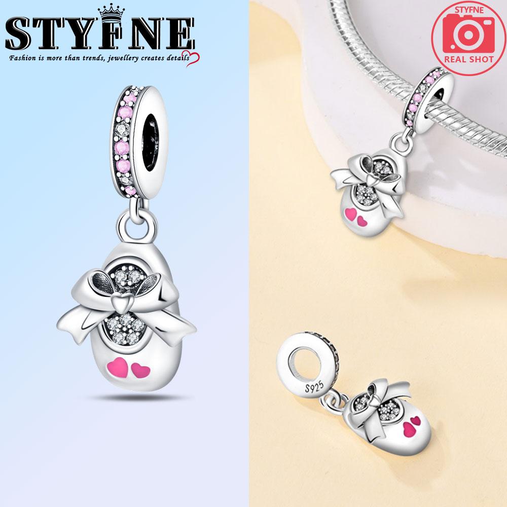 Exquisite Copper Ballet Dance Shoes High Top Canvas Shoe High Heels Charms Beads Fit Diy Bracelet Fine Birthday Jewelry Gift