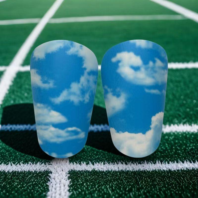 2025 Men s & Boys  Football Shin Guards: Water Transfer Printing, Protective Anti-Collision Sleeves XXS