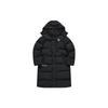 Solid Color Zipper Hooded Long Warm Down Coat Men Coats Black T11M345903FBK
