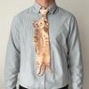 Lifelike Animal Pattern Tie Funny Novelty Necktie Fun Cat-shaped Tie  Wedding Events