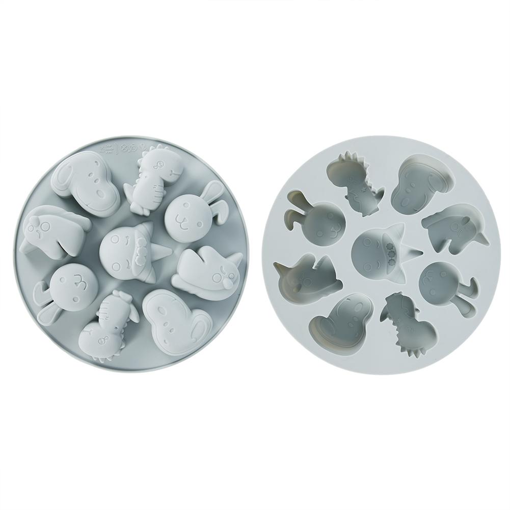 

2pcs Cartoon Animals Shaped Silicone Cake Mold NonStick Chocolate Fondant Mould Baking Tools(Pink )