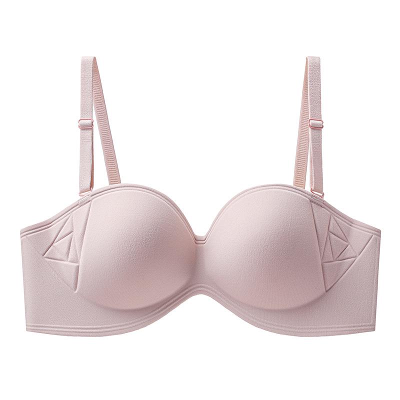 Strapless Push-Up Half-Cup Bandeau Bra – Non-Slip, Anti-Sag, Sexy Off-Shoulder Design