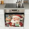 Creative Santa Claus and Gift Kitchen Restaurant Dishwasher Festive Atmosphere Decorative Stickers