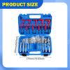 131 Pieces Metric Rethreading Tool Kit, HSS Drill Repair Kit for Car Repair, Automotive