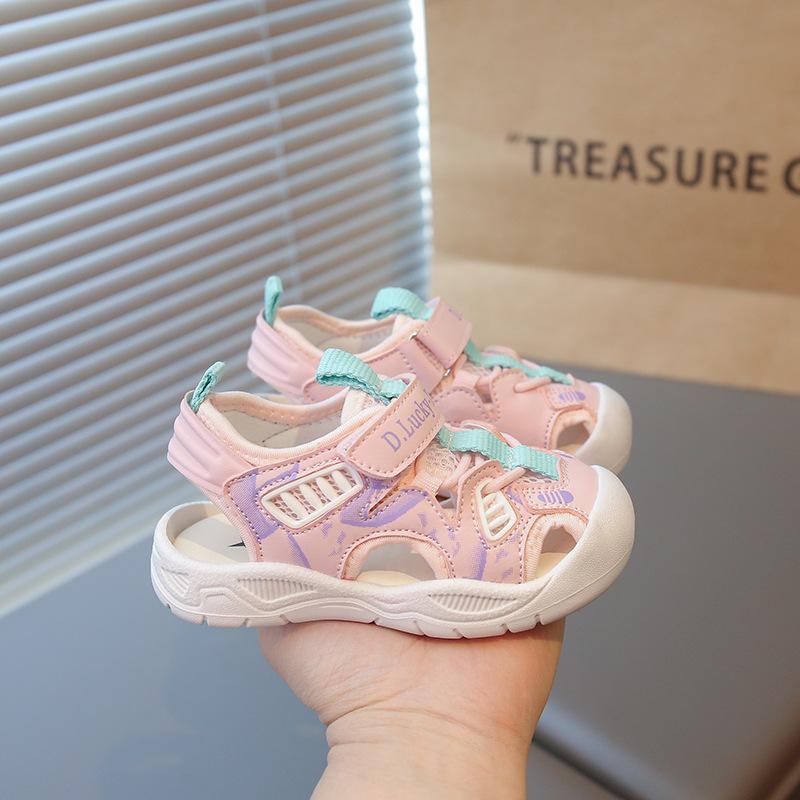 

Новые детские сандалии для малышей, сандалии Baotou для девочек, сандалии для пляжа с мягкой подошвой для мальчиков Size 16-20 5 pairs starting розовый