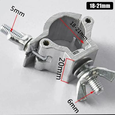 1Pcs Aluminum Alloy Stage Lights Truss Clamp Quick Release 18-21mm 38-52mm DJ Light Clamps Silver Clip Bracket Lamp Hanger Hooks