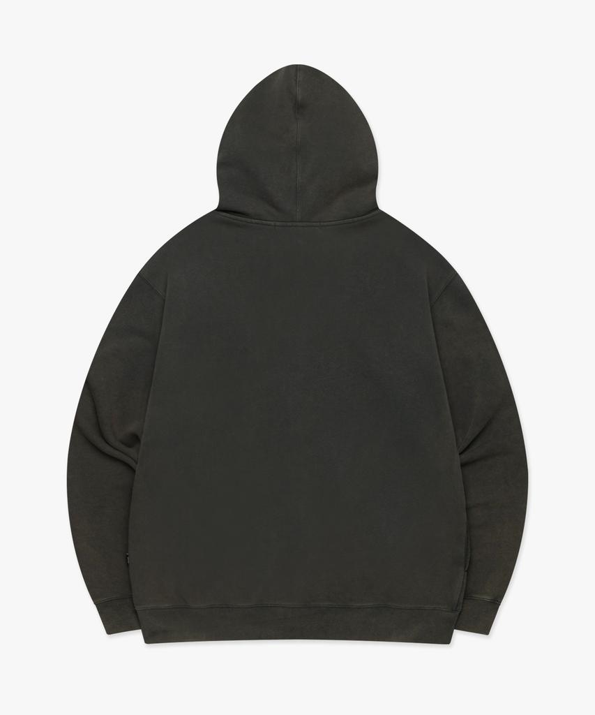 Lmc Washed Og Applique Zip Up Hoodie Charcoal