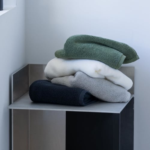 [.co.jp Exclusive] Towel Laboratory Sponge Touch #033 Face Towels, Gray, Set of 5, Soft, Medium-Weight, High-Volumn Absorbency, Durable, 100% Cotton,
