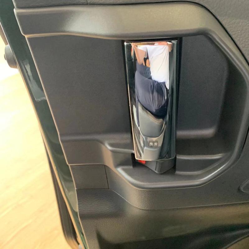 Car Inner Door Handle Cover Trim ABS Handrail Accessories Decoration Stickers Armrest 2Pcs For Toyota Sienna