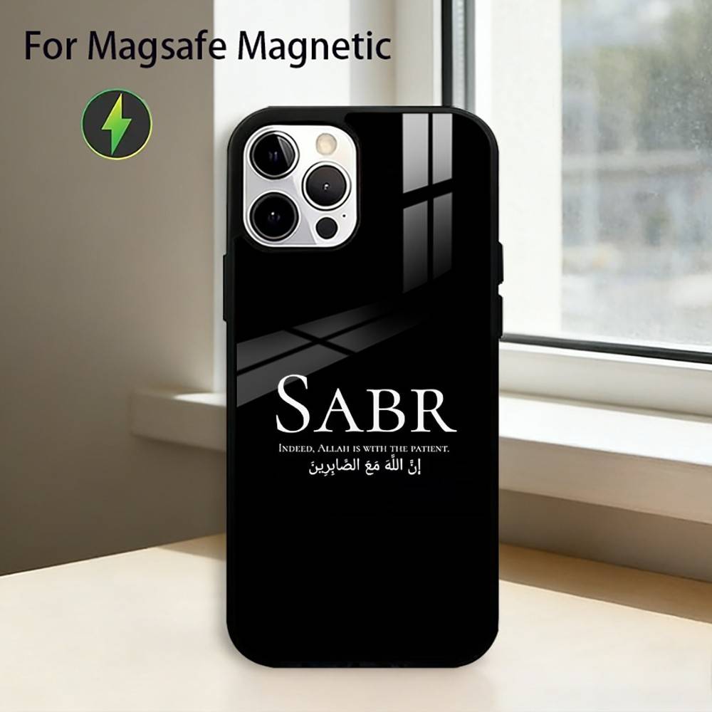 Koran-Sabr Islam Geduld Handyhülle Für iPhone17,16,15,14,13,12,11 Plus,Pro Magnetisch Für Magsafe Kabelloses Laden