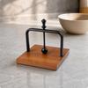 Upright Napkin Holder Compact with Wooden Base Tabletop Accessory
