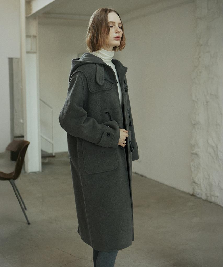 Yuppe Boucle Duffle Coat_Khaki