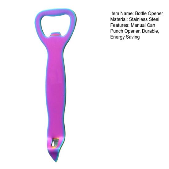 Jijijing Bottle And Can Opener, Durable Stainless Steel Design, Double-Head Manual Punch Multi-Functional Portable Kitchen Bar Tool