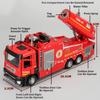 1/32 Scale Fire Truck Model Toy Car Metal Die-cast Light Music Simulation Spray Rescue Vehicle Models for Kids Birthday Gifts