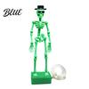 Underwater Dancing Skull Flow 3D Aquarium with Bubbler Decor Skeleton Adjustable Air Printed Decorations for Fish Powered Moving
