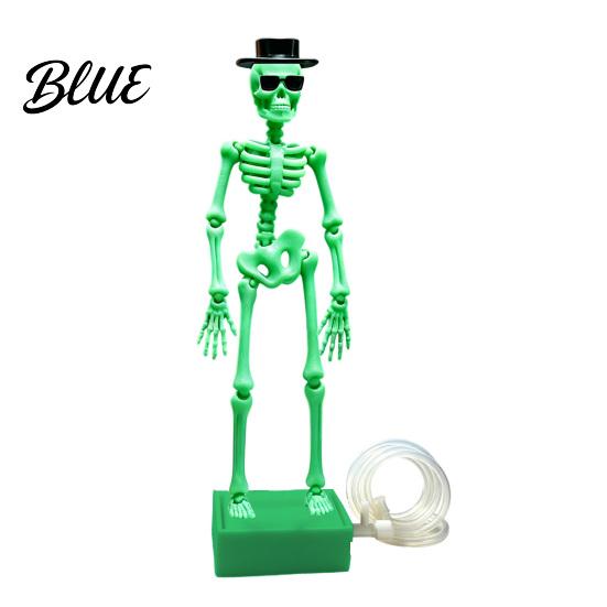 Underwater Dancing Skull Flow 3D Aquarium with Bubbler Decor Skeleton Adjustable Air Printed Decorations for Fish Powered Moving